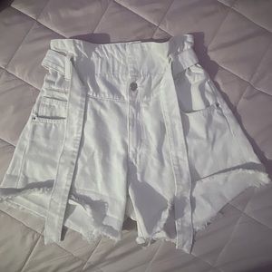 White Jean shorts